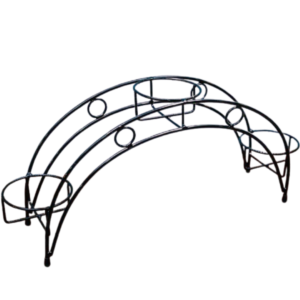 Porta Vaso Arco Decorativo de Ferro – 3 Vasos